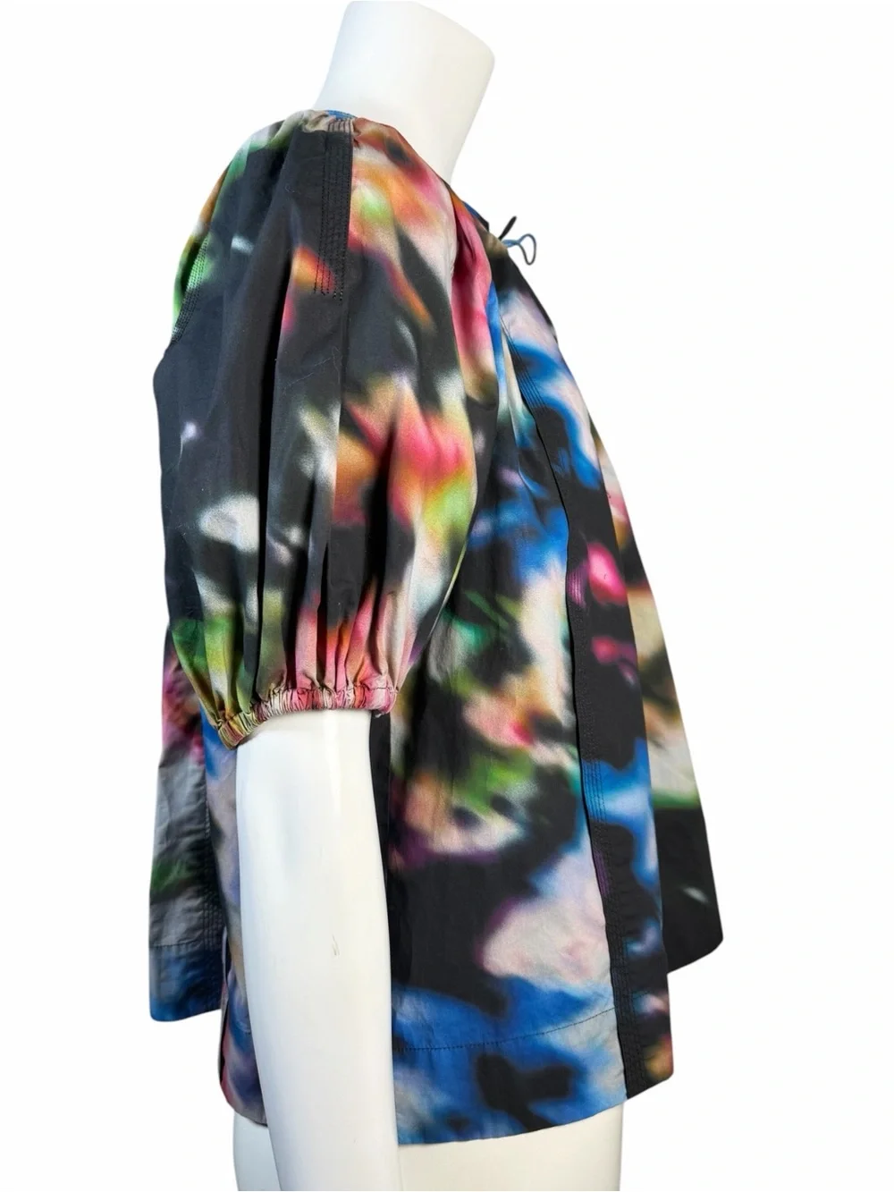 Ulla Johnson Loli Kaleidoscope Cotton Poplin Puff Sleeve Blouse Size 8 Artsy